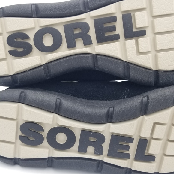 Sorel Explorer Joan Waterproof Snow Boots-Black Leather/Grey Faux Fur- Women's 7 - Picture 14 of 16